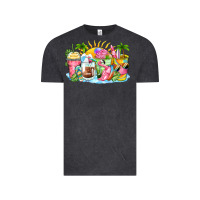 Vintage Black beach summer coffee cups Vintage Tee - Zillion Design Studio