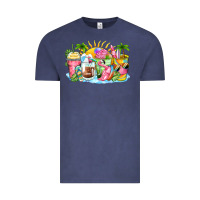 Vintage Denim beach summer coffee cups Vintage Tee - Zillion Design Studio