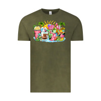 Vintage Olive beach summer coffee cups Vintage Tee - Zillion Design Studio