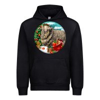Black christmas merino wool sheep Urban Hoodie - LillyAllenDesigns
