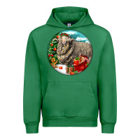 Emerald christmas merino wool sheep Urban Hoodie - LillyAllenDesigns