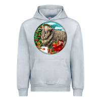 Heather Grey christmas merino wool sheep Urban Hoodie - LillyAllenDesigns