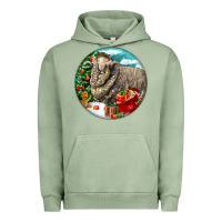 Pigment Oil Green christmas merino wool sheep Urban Hoodie - LillyAllenDesigns