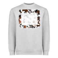 Heather Grey black and brown cowhide Heavyweight Sweatshirt - RanaPortraitStore