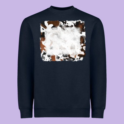 Heavyweight Sweatshirt black and brown cowhide