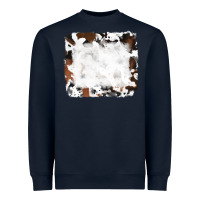 Navy black and brown cowhide Heavyweight Sweatshirt - RanaPortraitStore