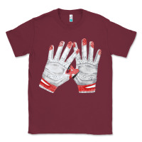 Burgundy batting gloves Classic Tee - FaDigitalArtStudio