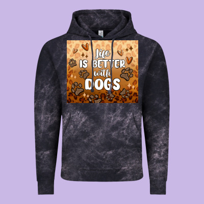 Vintage Hoodie life is better with dogs