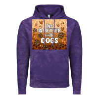 Cloud Purple life is better with dogs Vintage Hoodie - MaliasSmallBusiness