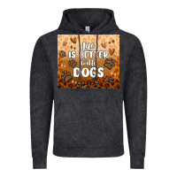 Vintage Black life is better with dogs Vintage Hoodie - MaliasSmallBusiness