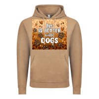Vintage Coffee life is better with dogs Vintage Hoodie - MaliasSmallBusiness