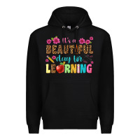 Black its a beautiful day for learning Premium Hoodie - NancyCooperArtShop