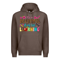 Coffee its a beautiful day for learning Premium Hoodie - NancyCooperArtShop