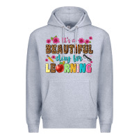 Heather Grey its a beautiful day for learning Premium Hoodie - NancyCooperArtShop