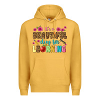 Mustard its a beautiful day for learning Premium Hoodie - NancyCooperArtShop