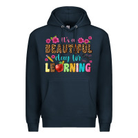 Navy its a beautiful day for learning Premium Hoodie - NancyCooperArtShop