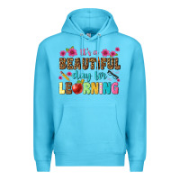 Ocean Blue its a beautiful day for learning Premium Hoodie - NancyCooperArtShop