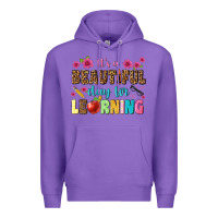 Purple its a beautiful day for learning Premium Hoodie - NancyCooperArtShop