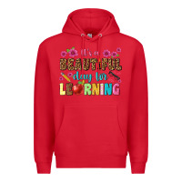 Red its a beautiful day for learning Premium Hoodie - NancyCooperArtShop