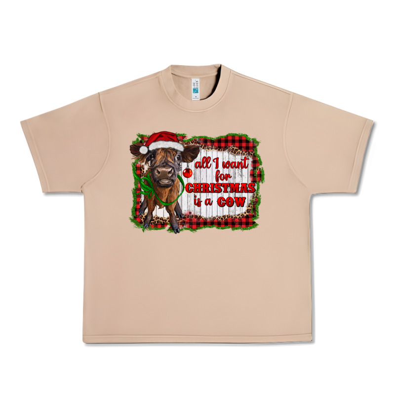 All I Want For Christmas Is A Cow Highland Calf Urban Heavy Tee by RanaPortraitStore | Teevron