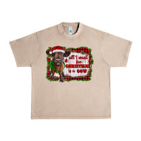 French Oak all i want for christmas is a cow highland calf Urban Heavy Tee - RanaPortraitStore