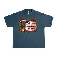 Midnight Navy all i want for christmas is a cow highland calf Urban Heavy Tee - RanaPortraitStore