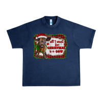 Navy all i want for christmas is a cow highland calf Urban Heavy Tee - RanaPortraitStore