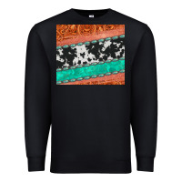 Black western turquoise gemstone cowhide  leather tumbler Premium Sweatshirt - Jasminsmagicworld