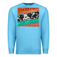 Ocean Blue western turquoise gemstone cowhide  leather tumbler Premium Sweatshirt - Jasminsmagicworld
