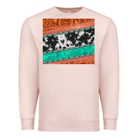 Pale Pink western turquoise gemstone cowhide  leather tumbler Premium Sweatshirt - Jasminsmagicworld