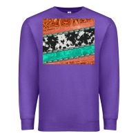 Purple western turquoise gemstone cowhide  leather tumbler Premium Sweatshirt - Jasminsmagicworld