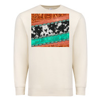 Sandshell western turquoise gemstone cowhide  leather tumbler Premium Sweatshirt - Jasminsmagicworld