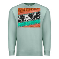 Seafoam western turquoise gemstone cowhide  leather tumbler Premium Sweatshirt - Jasminsmagicworld