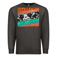 Smoke western turquoise gemstone cowhide  leather tumbler Premium Sweatshirt - Jasminsmagicworld