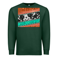 Sports Green western turquoise gemstone cowhide  leather tumbler Premium Sweatshirt - Jasminsmagicworld