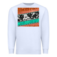 White western turquoise gemstone cowhide  leather tumbler Premium Sweatshirt - Jasminsmagicworld