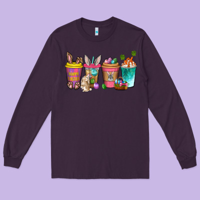 Easter Coffee Drinks Easter Day Long Sleeve Tee Designed By Neo Western