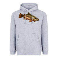 Heather Grey brown trout Heavyweight Hoodie - LillyAllenDesigns