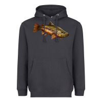 Smoke brown trout Heavyweight Hoodie - LillyAllenDesigns
