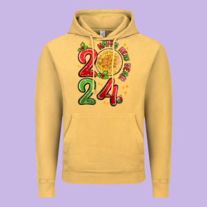 Happy New Year 2024 Vintage Hoodie Designed By Maliassmallbusiness