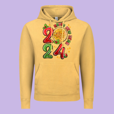 Vintage Hoodie happy new year 2024