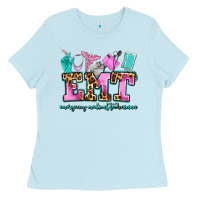 Baby Blue emt emergency medical technician Ladies Tee - AdoDesignShop