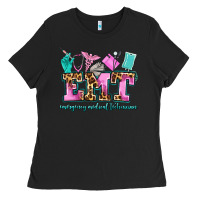 Black emt emergency medical technician Ladies Tee - AdoDesignShop