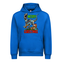 Cobalt merry christmas velociraptor Urban Hoodie - LillyAllenDesigns