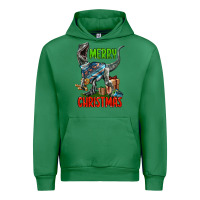 Emerald merry christmas velociraptor Urban Hoodie - LillyAllenDesigns