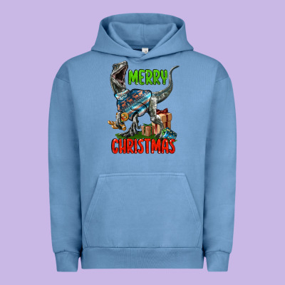Merry Christmas Velociraptor Urban Hoodie Designed By Lillyallendesigns