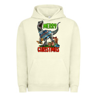 Pigment Pistachio merry christmas velociraptor Urban Hoodie - LillyAllenDesigns