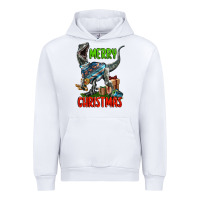 White merry christmas velociraptor Urban Hoodie - LillyAllenDesigns
