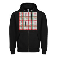 Black christmas plaid seamless pattern Zipper Hoodie - BundleAndBundleShop