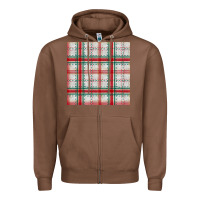 Chestnut christmas plaid seamless pattern Zipper Hoodie - BundleAndBundleShop